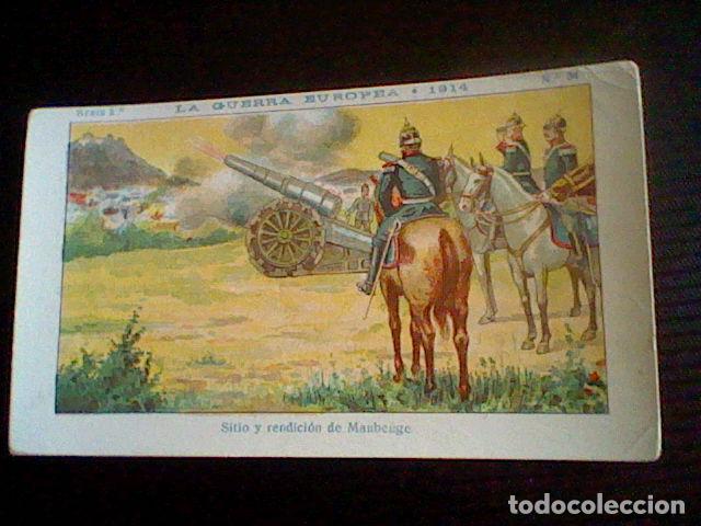 Coleccionismo Cromos antiguos: militaria Gran Guerra Europea 1914 promocional chocolate Amatller n&ordm; 34 RENDICION MAUBEUGE