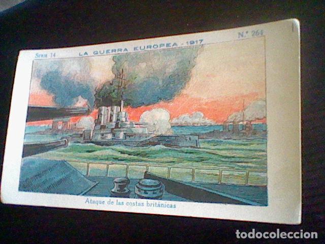 Coleccionismo Cromos antiguos: cromo militaria Gran Guerra Europea 1917 promocional chocolate Amatller n&ordm; 264 costas britanicas *