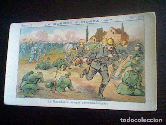 Coleccionismo Cromos antiguos: cromo militaria Gran Guerra Europea 1917 promocion chocolate Amatller n&ordm; 272 Macedonia alemanes  *
