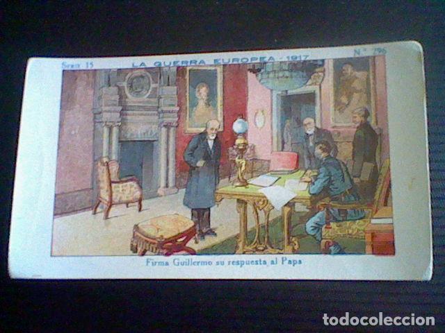 Coleccionismo Cromos antiguos: cromo militaria Gran Guerra Europea 1917 promocion chocolate Amatller n&ordm; 296 Guillermo Papa *
