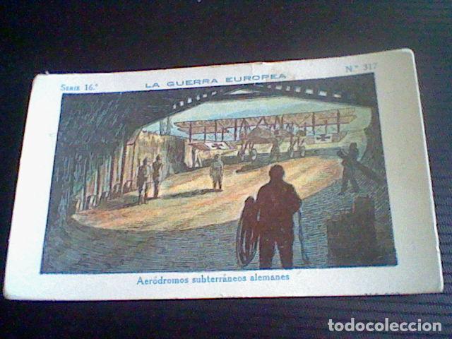 Coleccionismo Cromos antiguos: cromo militaria Gran Guerra Europea 1917 promocion chocolate Amatller n&ordm; 317 aerodromos alemanes *