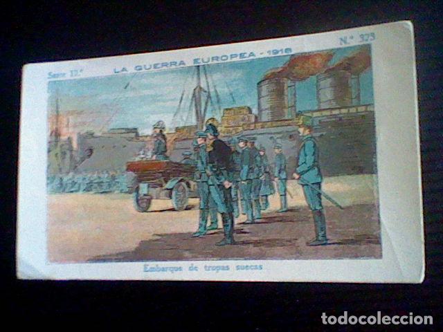Coleccionismo Cromos antiguos: cromo militaria Gran Guerra Europea 1918 promocion chocolate Amatller n&ordm; 323 embarque Sueci *