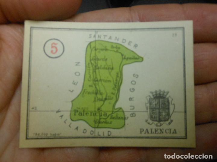 Coleccionismo cromos antiguos: CROMO DE PALENCIA MAPA - Foto 1