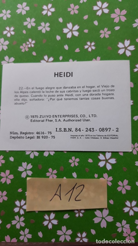 Coleccionismo cromos antiguos: 22 HEIDI FHER - Foto 2