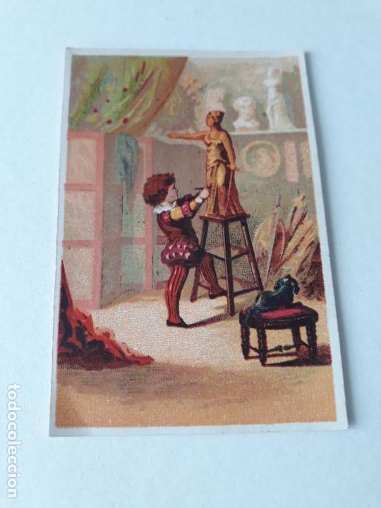 Sammeln alte Sammelbilder: Cromo siglo XIX escultor