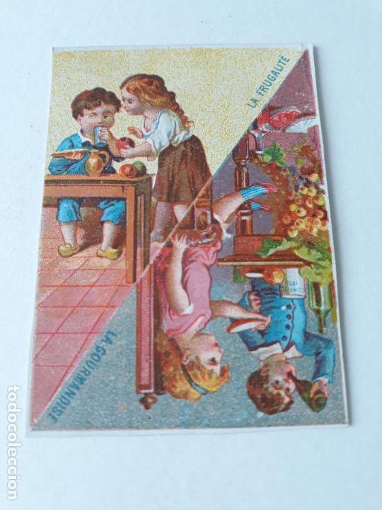 Coleccionismo cromos antiguos: Cromo siglo XIX virtudes y defectos - Foto 1