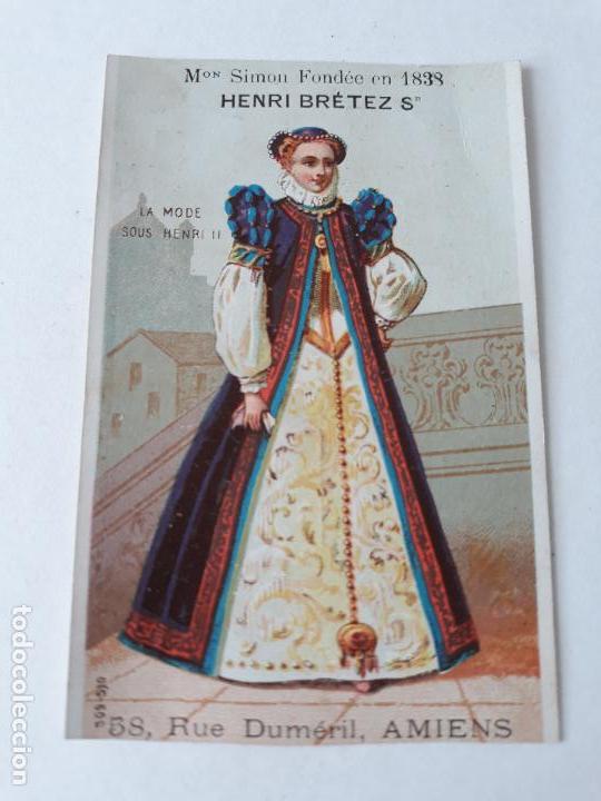 Sammeln alte Sammelbilder: Cromo siglo XIX la moda en la historia dama elegante