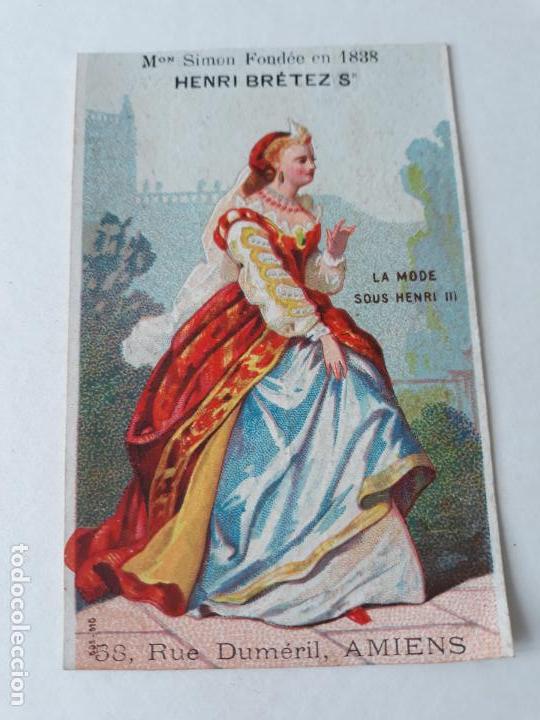 Sammeln alte Sammelbilder: Cromo siglo XIX la moda en la historia dama elegante