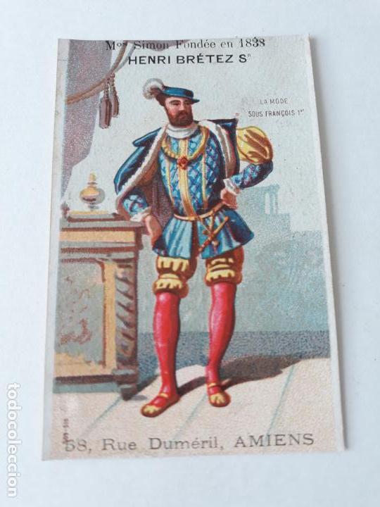 Sammeln alte Sammelbilder: Cromo siglo XIX la moda en la historia caballero elegante