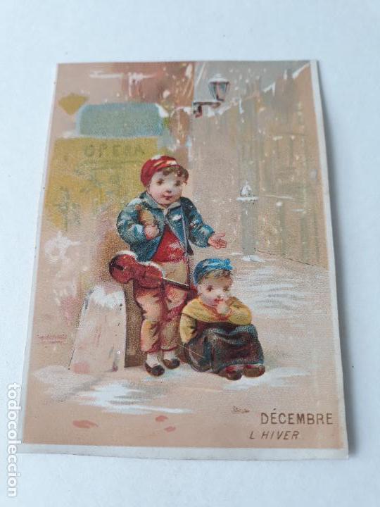 Coleccionismo cromos antiguos: Cromo siglo XIX invierno - Foto 1