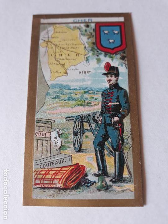 Coleccionismo cromos antiguos: Francia tipo y mapa cromo siglo XIX - Foto 1