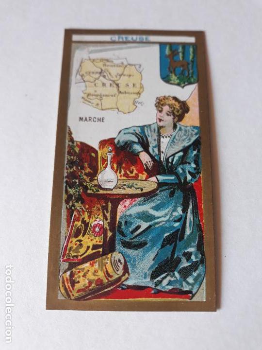 Coleccionismo cromos antiguos: Francia tipo y mapa cromo siglo XIX - Foto 1
