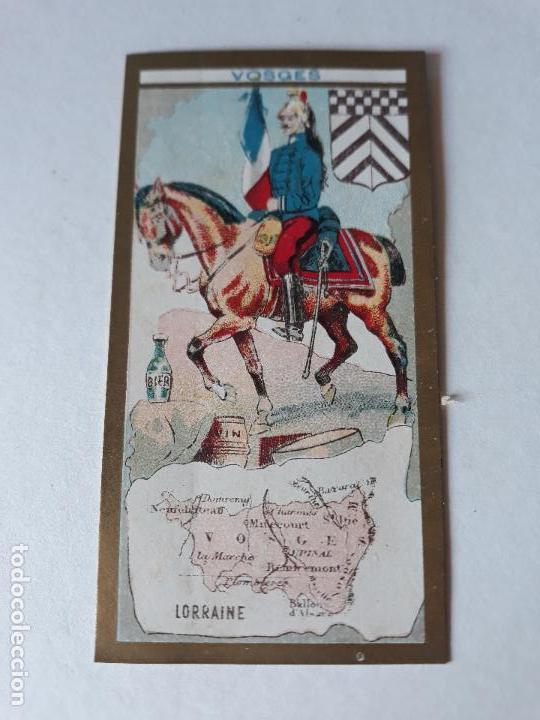 Coleccionismo cromos antiguos: Francia tipo y mapa cromo siglo XIX - Foto 1