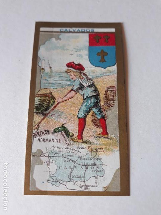 Coleccionismo cromos antiguos: Francia tipo y mapa cromo siglo XIX - Foto 1