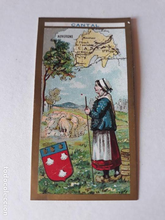 Coleccionismo cromos antiguos: Francia tipo y mapa cromo siglo XIX - Foto 1