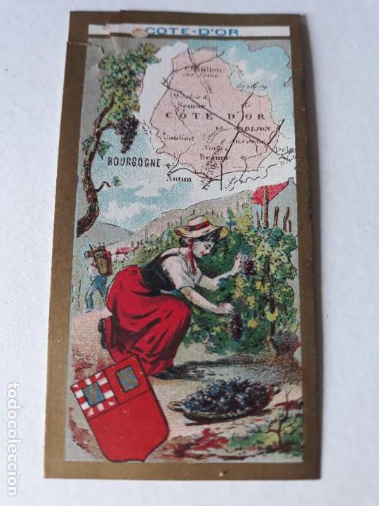 Colecionismo Cromos antigos: Francia tipo y mapa cromo siglo XIX