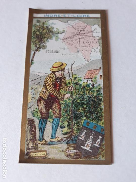 Coleccionismo cromos antiguos: Francia tipo y mapa cromo siglo XIX - Foto 1