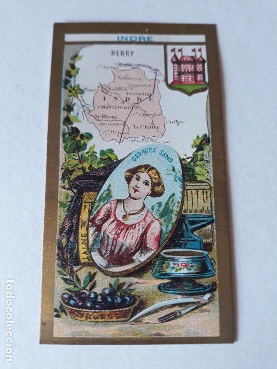 Coleccionismo cromos antiguos: Francia tipo y mapa cromo siglo XIX - Foto 1