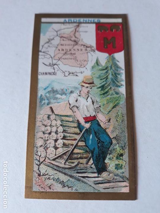 Coleccionismo cromos antiguos: Francia tipo y mapa cromo siglo XIX - Foto 1
