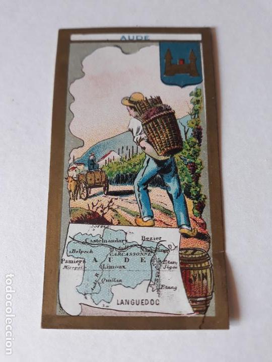 Coleccionismo cromos antiguos: Francia tipo y mapa cromo siglo XIX - Foto 1