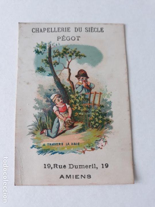 Colecionismo Cromos antigos: Mujer en el campo cromo siglo XIX