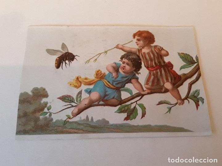 Coleccionismo cromos antiguos: Ni&ntilde;os e insectos cromo siglo XIX - Foto 1