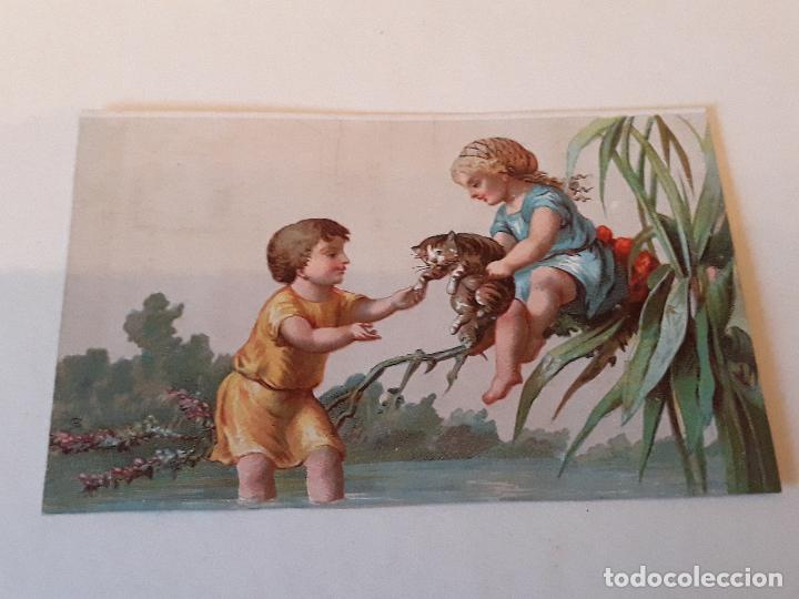 Coleccionismo cromos antiguos: Ni&ntilde;os e insectos cromo siglo XIX - Foto 1