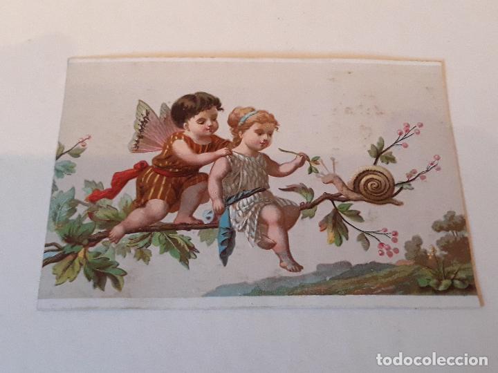 Coleccionismo cromos antiguos: Ni&ntilde;os e insectos cromo siglo XIX - Foto 1