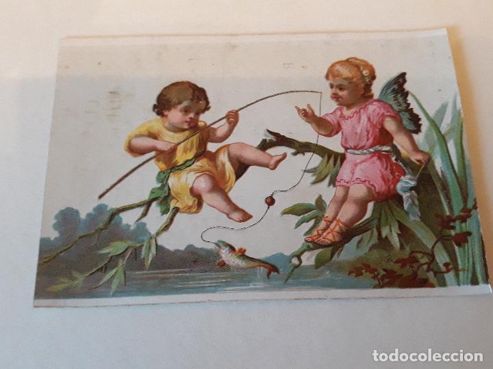Coleccionismo cromos antiguos: Ni&ntilde;os e insectos cromo siglo XIX - Foto 1