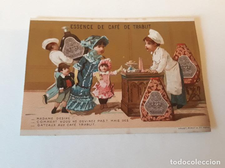 Coleccionismo cromos antiguos: Escena en comercio publicidad cromo siglo XIX