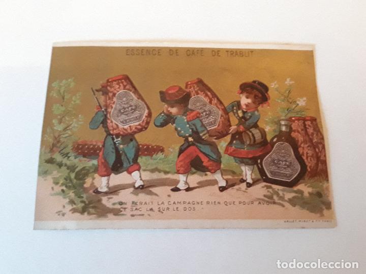 Colecionismo Cromos antigos: Soldados y cantinera publicidad cromo siglo XIX