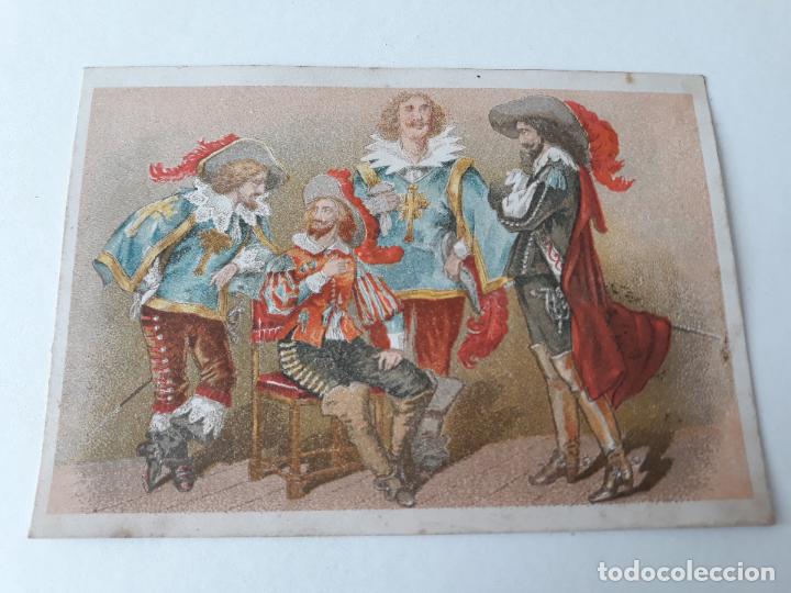 Coleccionismo cromos antiguos: MOSQUETEROS CROMO SIGLO XIX - Foto 1