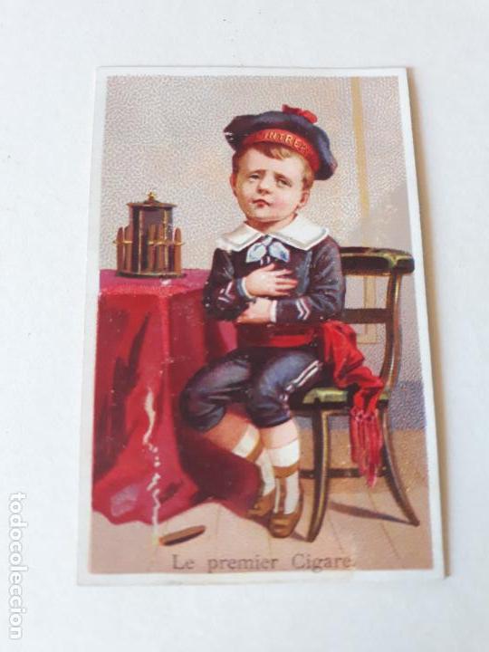 Coleccionismo cromos antiguos: EL PRIMER CIGARRILLO CROMO SIGLO XIX