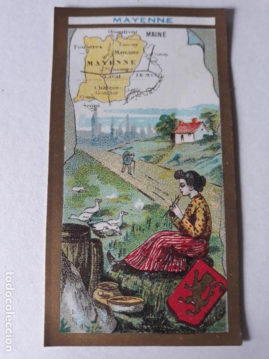 Coleccionismo cromos antiguos: FRANCIA TIPO Y MAPA CROMO SIGLO XIX - Foto 1