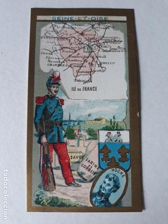 Coleccionismo cromos antiguos: FRANCIA TIPO Y MAPA CROMO SIGLO XIX - Foto 1