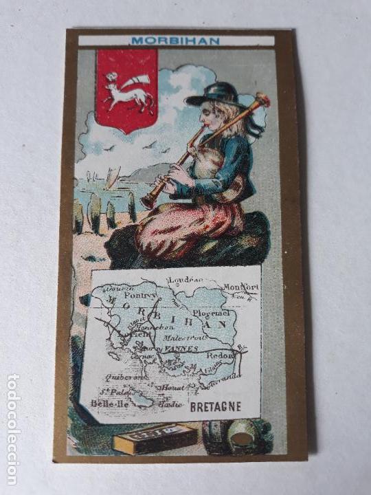Coleccionismo cromos antiguos: FRANCIA TIPO Y MAPA CROMO SIGLO XIX - Foto 1