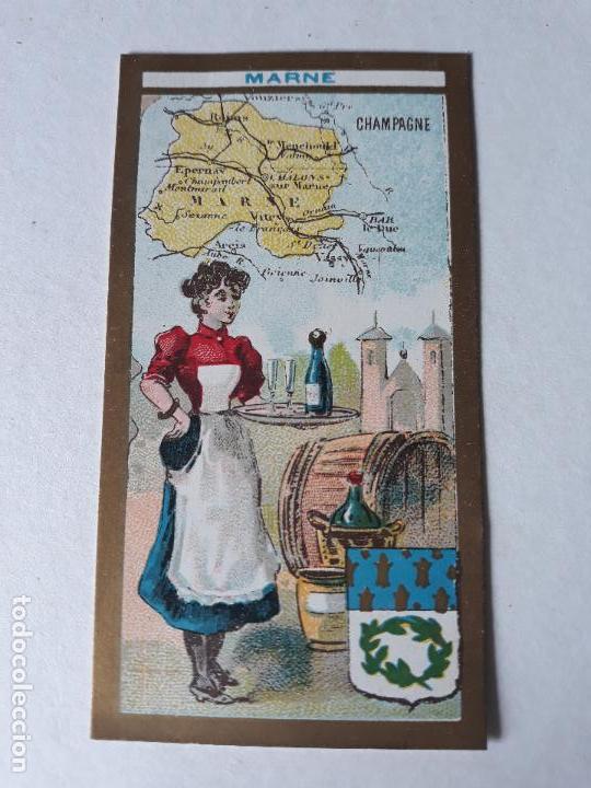 Coleccionismo cromos antiguos: FRANCIA TIPO Y MAPA CROMO SIGLO XIX - Foto 1