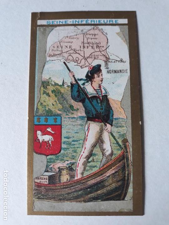 Coleccionismo cromos antiguos: FRANCIA TIPO Y MAPA CROMO SIGLO XIX - Foto 1