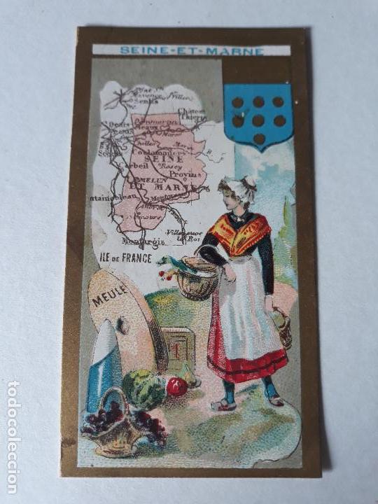 Coleccionismo cromos antiguos: FRANCIA TIPO Y MAPA CROMO SIGLO XIX - Foto 1