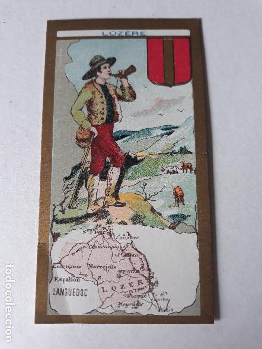 Coleccionismo cromos antiguos: FRANCIA TIPO Y MAPA CROMO SIGLO XIX - Foto 1
