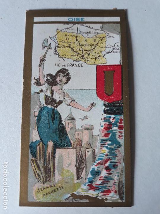 Coleccionismo cromos antiguos: FRANCIA TIPO Y MAPA CROMO SIGLO XIX - Foto 1