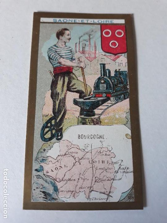 Coleccionismo cromos antiguos: FRANCIA TIPO Y MAPA CROMO SIGLO XIX - Foto 1