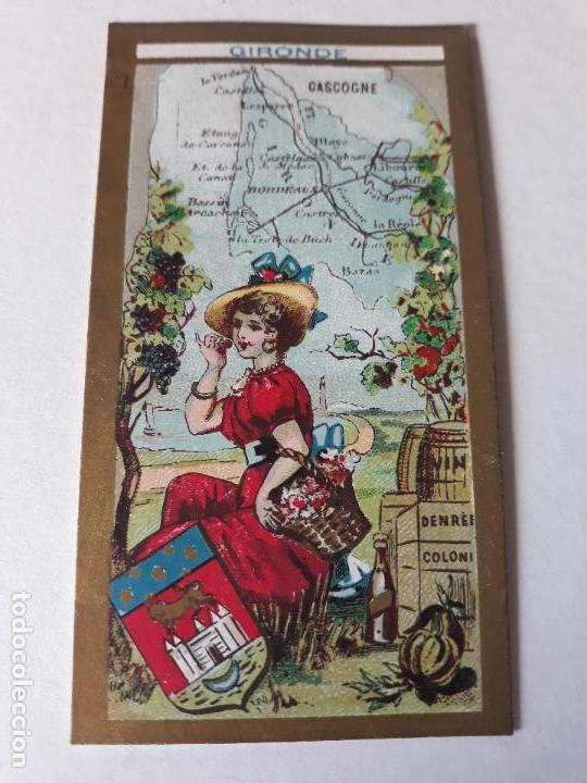 Coleccionismo cromos antiguos: FRANCIA TIPO Y MAPA CROMO SIGLO XIX - Foto 1