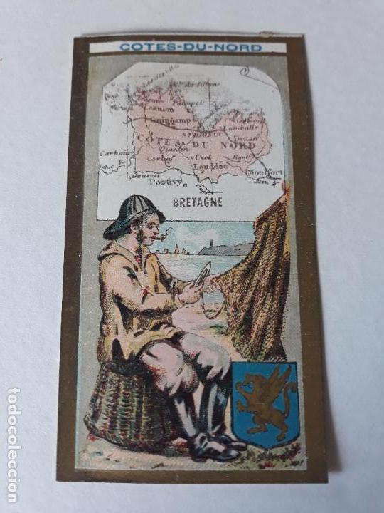 Coleccionismo cromos antiguos: FRANCIA TIPO Y MAPA CROMO SIGLO XIX - Foto 1