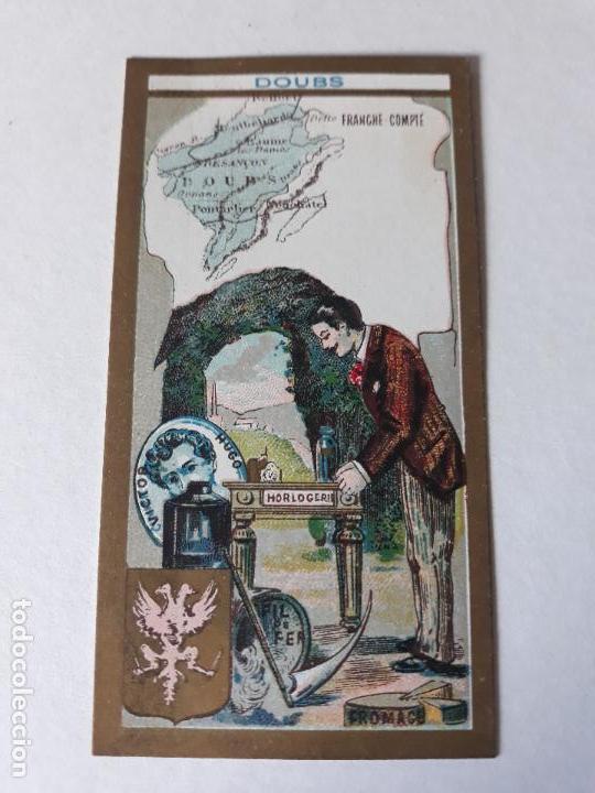 Coleccionismo cromos antiguos: FRANCIA TIPO Y MAPA CROMO SIGLO XIX - Foto 1