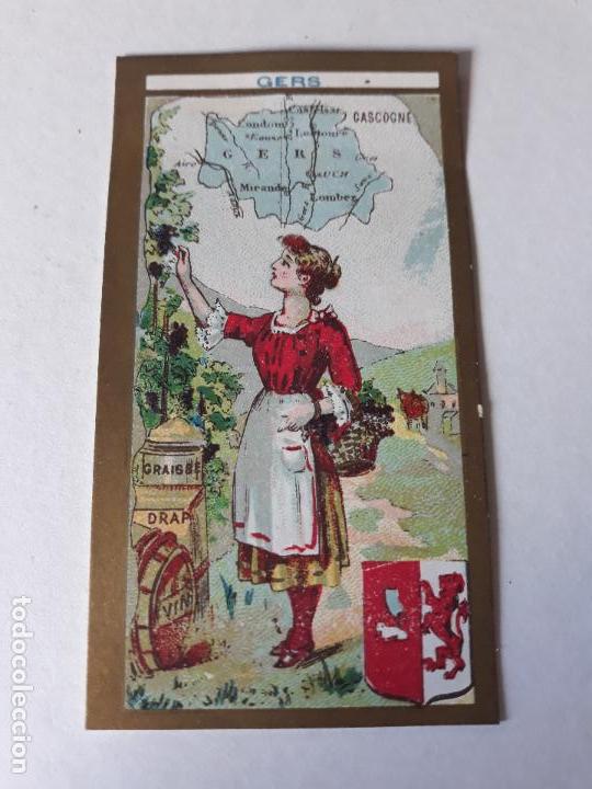 Coleccionismo cromos antiguos: FRANCIA TIPO Y MAPA CROMO SIGLO XIX - Foto 1