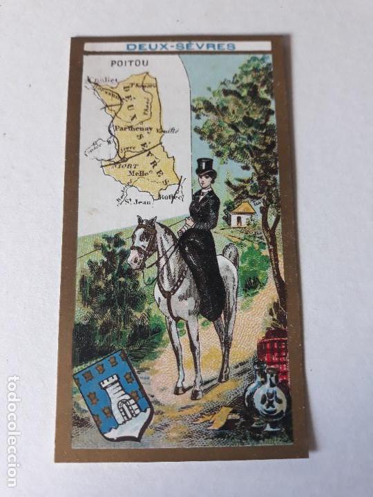 Coleccionismo cromos antiguos: FRANCIA TIPO Y MAPA CROMO SIGLO XIX - Foto 1