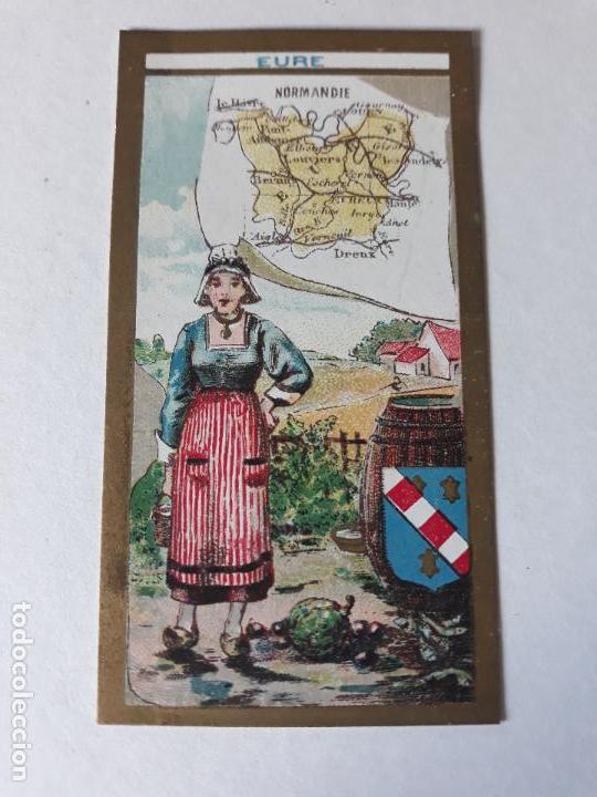 Coleccionismo cromos antiguos: FRANCIA TIPO Y MAPA CROMO SIGLO XIX - Foto 1