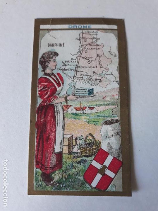 Coleccionismo cromos antiguos: FRANCIA TIPO Y MAPA CROMO SIGLO XIX - Foto 1