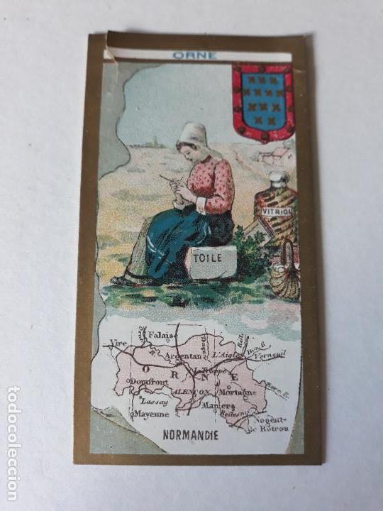 Coleccionismo cromos antiguos: FRANCIA TIPO Y MAPA CROMO SIGLO XIX - Foto 1